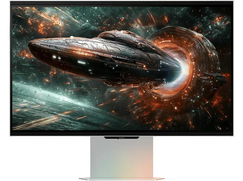 Samsung G90XF 27 Zoll Gaming Monitor, UHD 4K, 1 ms Reaktionszeit, 350 cd/m², 165 Hz, Silber