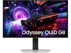 Samsung Odyssey G81SF 32 Zoll Gaming Monitor, OLED 4K, 0,03 ms Reaktionszeit, 260 cd/m², 240 Hz, Silber