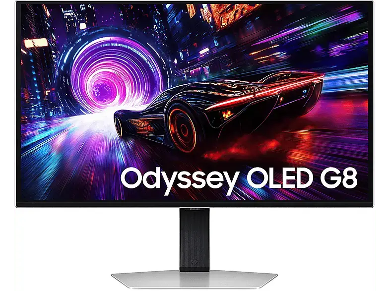 Samsung Odyssey G81SF 32 Zoll Gaming Monitor, OLED 4K, 0,03 ms Reaktionszeit, 260 cd/m², 240 Hz, Silber