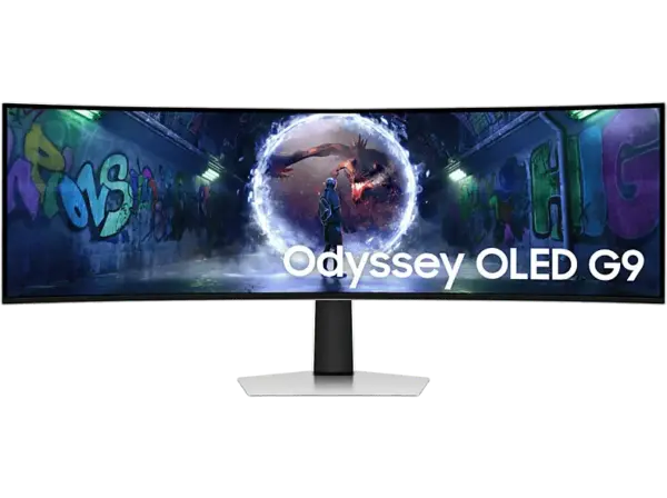 SAMSUNG LS49DG934SU 49 Zoll Gaming Monitor, QHD, 0,03 ms Reaktionszeit, 250 cd/m&sup2;, 240 Hz, Silber