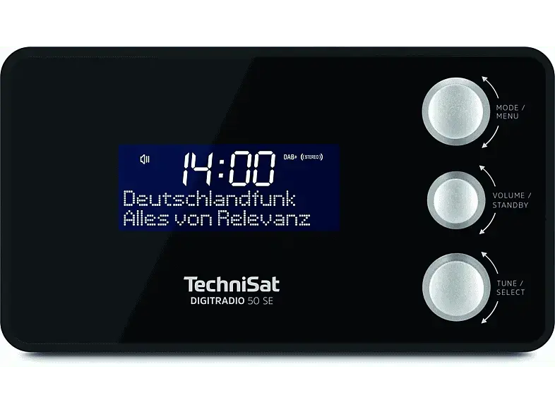 Technisat Digitradio 50 SE DAB+/UKW-Uhrenradio mit großem Display, Schwarz; DAB+ Radio