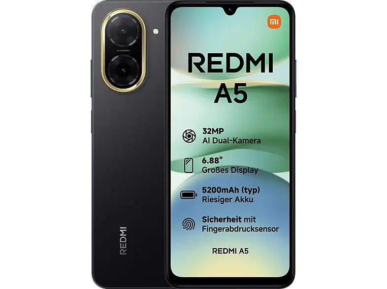 Xiaomi Redmi A5 64 GB, Midnight Black, Dual SIM