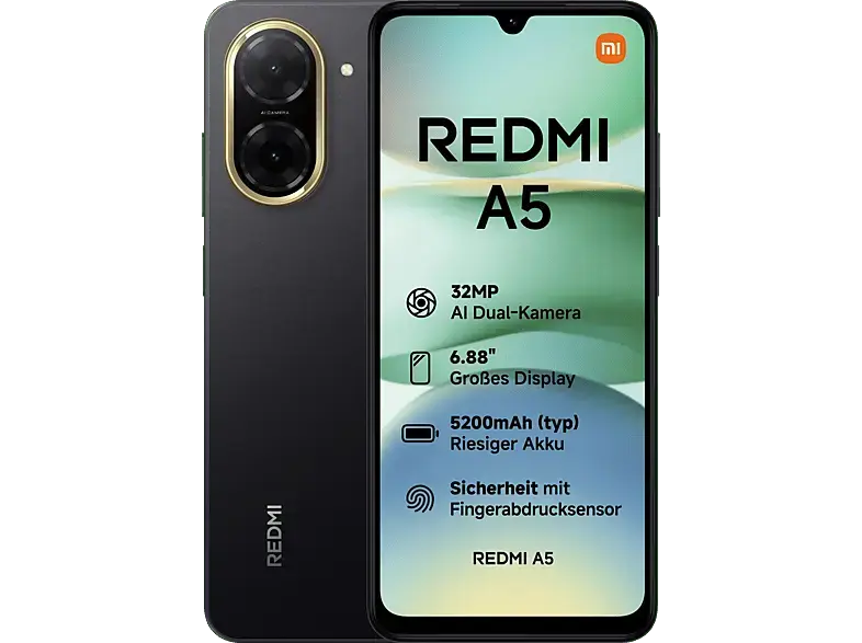 Xiaomi Redmi A5 64 GB, Midnight Black, Dual SIM