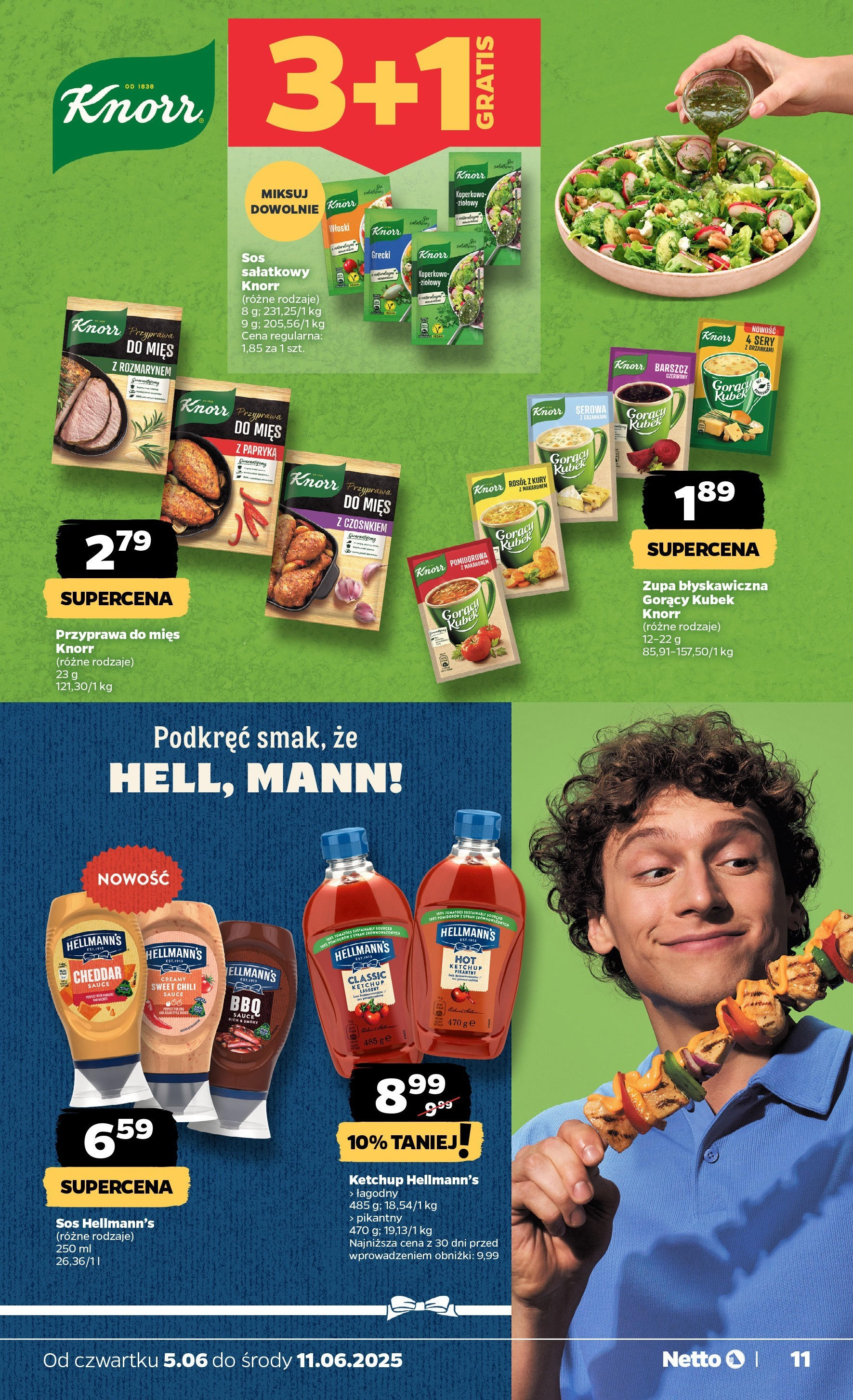 Netto gazetka - Spożywcza od 05.06.2025 - Aktualne promocje | Strona: 11 | Produkty: Barszcz, Ketchup, Sery, Cheddar