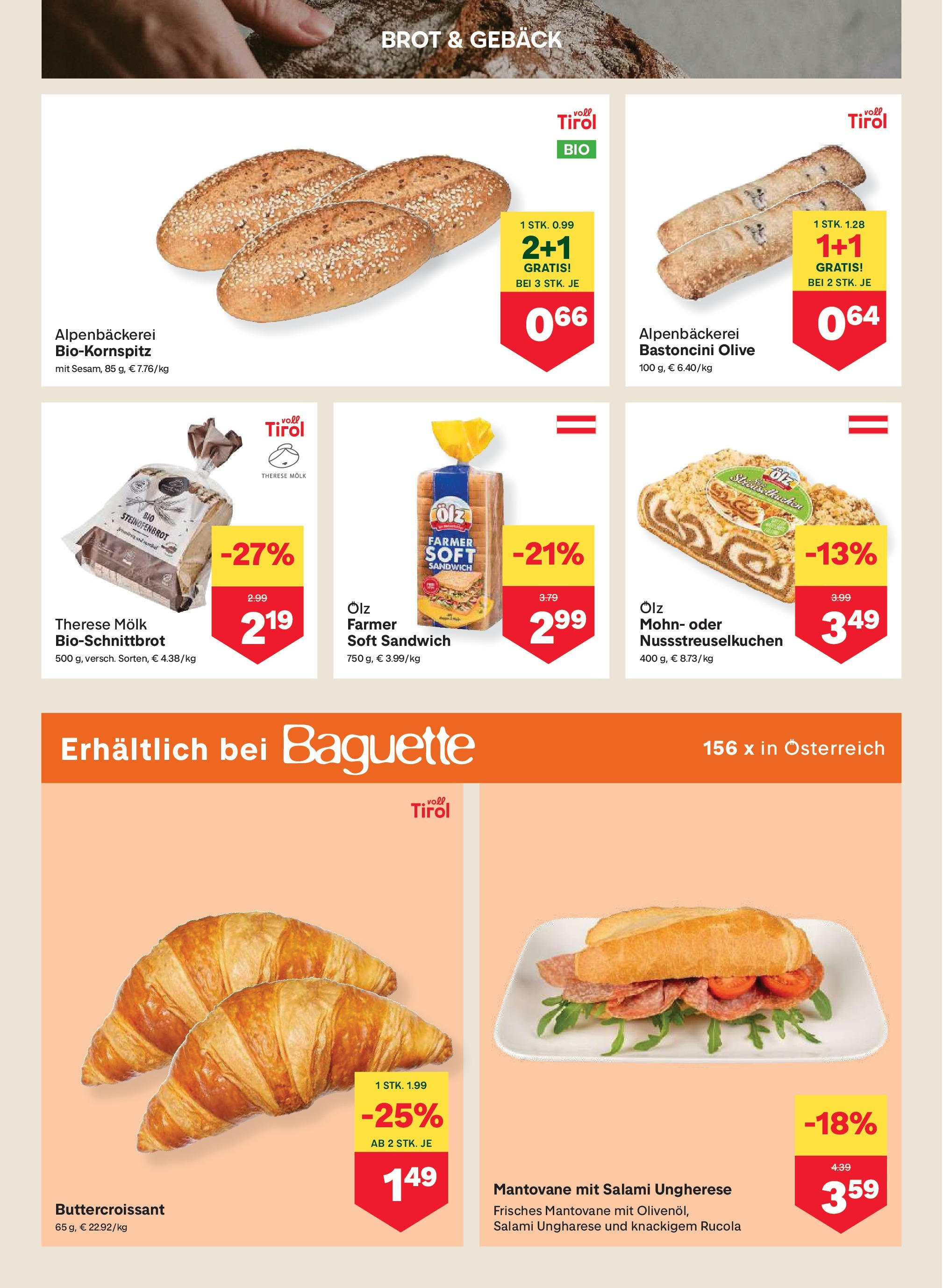 MPREIS Oberdrauburg von 05.06.2025 - Aktuelle Angebote | Seite: 4 | Produkte: Jääkaappipakastin, Brot, Salami