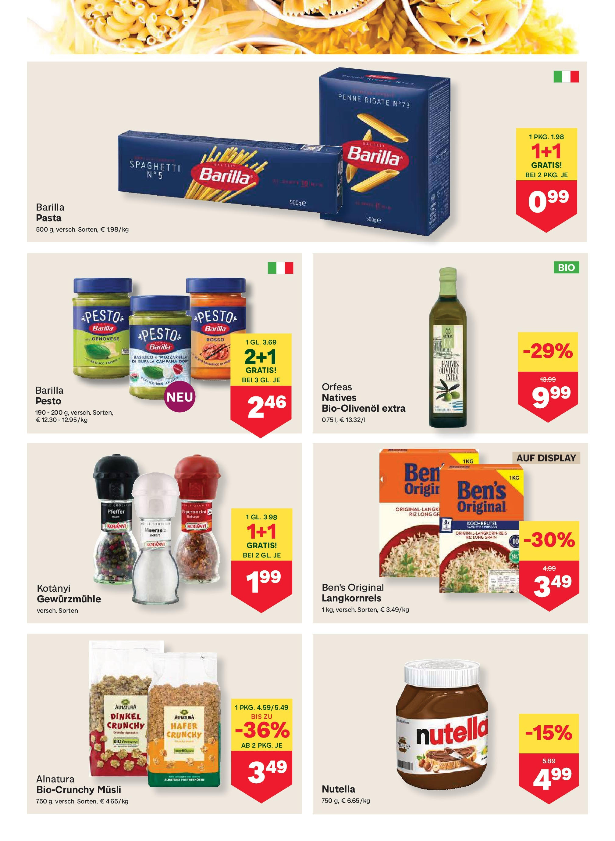 MPREIS Oberdrauburg von 05.06.2025 - Aktuelle Angebote | Seite: 9 | Produkte: Pasta, Pfeffer, Hajdina liszt