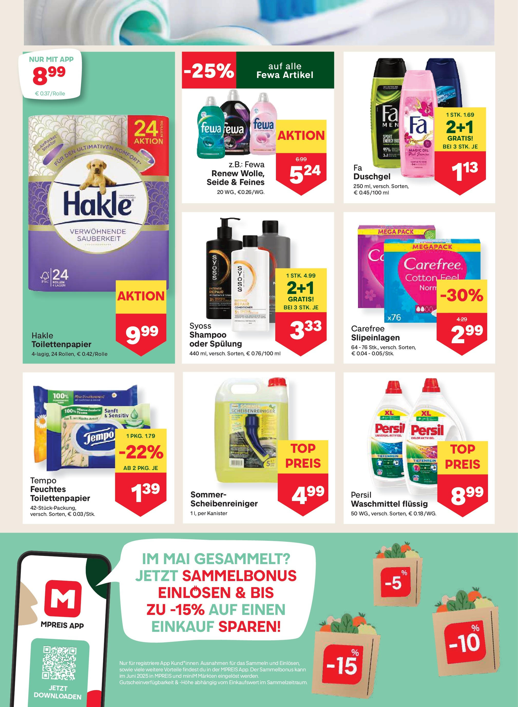 MPREIS Oberdrauburg von 05.06.2025 - Aktuelle Angebote | Seite: 10 | Produkte: Shampoo, Spülung, Duschgel, Waschmittel