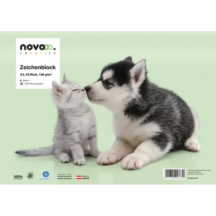 NOVOOO Creative Zeichenblock A3 40 Blatt 100 g/m²