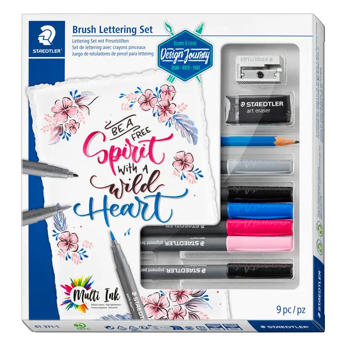 STAEDTLER® Brush Lettering Set 9-teilig mehrere Farben