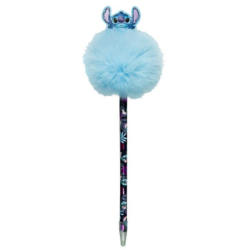 Kugelschreiber mit Pompom-Topper und PVC-Figur Stitch 1 Stück blau