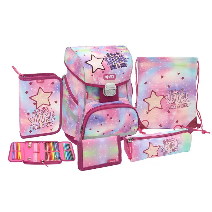 Schultaschen-Set ABC123 Ergo Star 5-teilig bunt