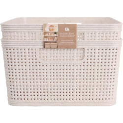 Körbchen 2er-Set 24,5 x 19 x 10 cm beige