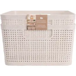 Körbchen 2er-Set 24,5 x 19 x 10 cm beige