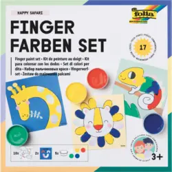 FOLIA Fingerfarben-Set Happy Safari 17-teilig
