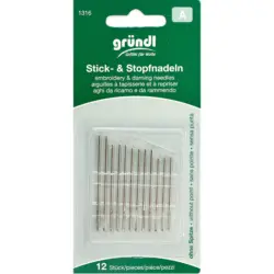 GRÜNDL Stick- und Stopfnadeln stumpf 12 Stück