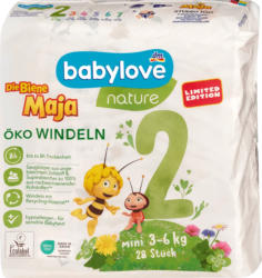 babylove nature Windeln Die Biene Maja Gr. 2 Mini (3-6 kg)