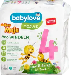 babylove nature Windeln Die Biene Maja Gr. 4 Maxi (8-14 kg)