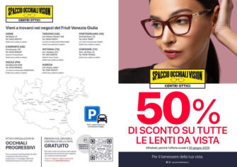 50% di sconto su tutte le lenti da vista