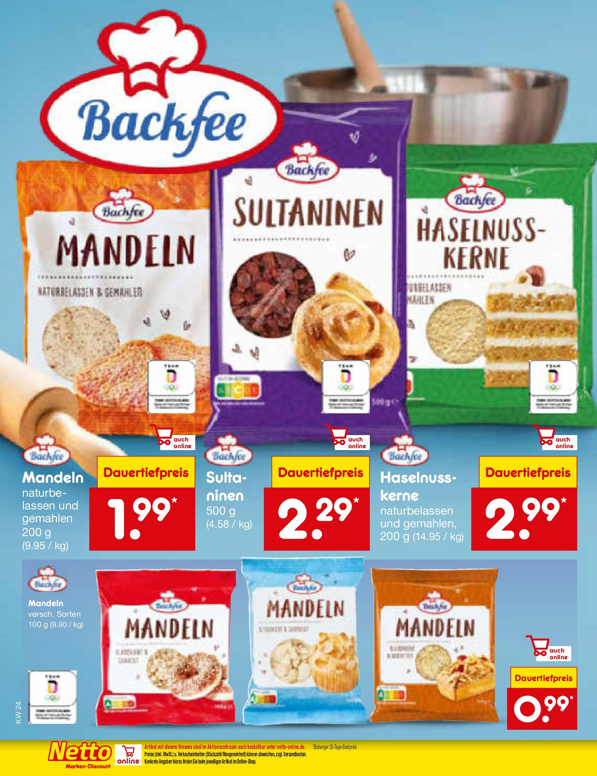 Netto Marken-Discount prospekt Berlin-Spandau (ab 10.06.2025) » Angebote | Seite: 16 | Produkte: Mandeln Netto Marken-Discount prospekt Berlin-Spandau (ab 10.06.2025) » Angebote | Seite: 16 | Produkte: Mandeln