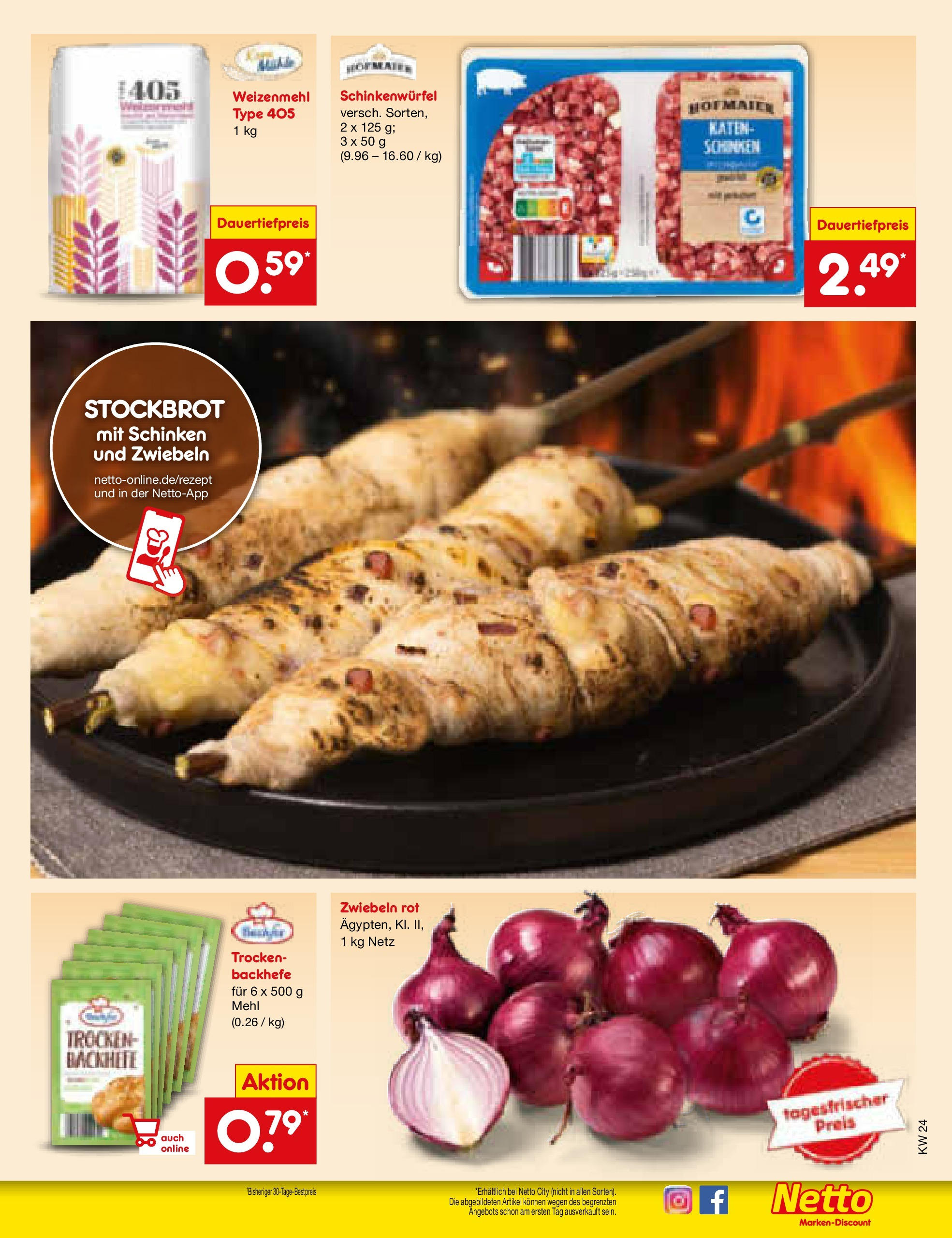 Netto Marken-Discount prospekt Berlin-Spandau (ab 10.06.2025) » Angebote | Seite: 25 | Produkte: Mehl, Weizenmehl, Zwiebeln, Schinken Netto Marken-Discount prospekt Berlin-Spandau (ab 10.06.2025) » Angebote | Seite: 25 | Produkte: Mehl, Weizenmehl, Zwiebeln, Schinken