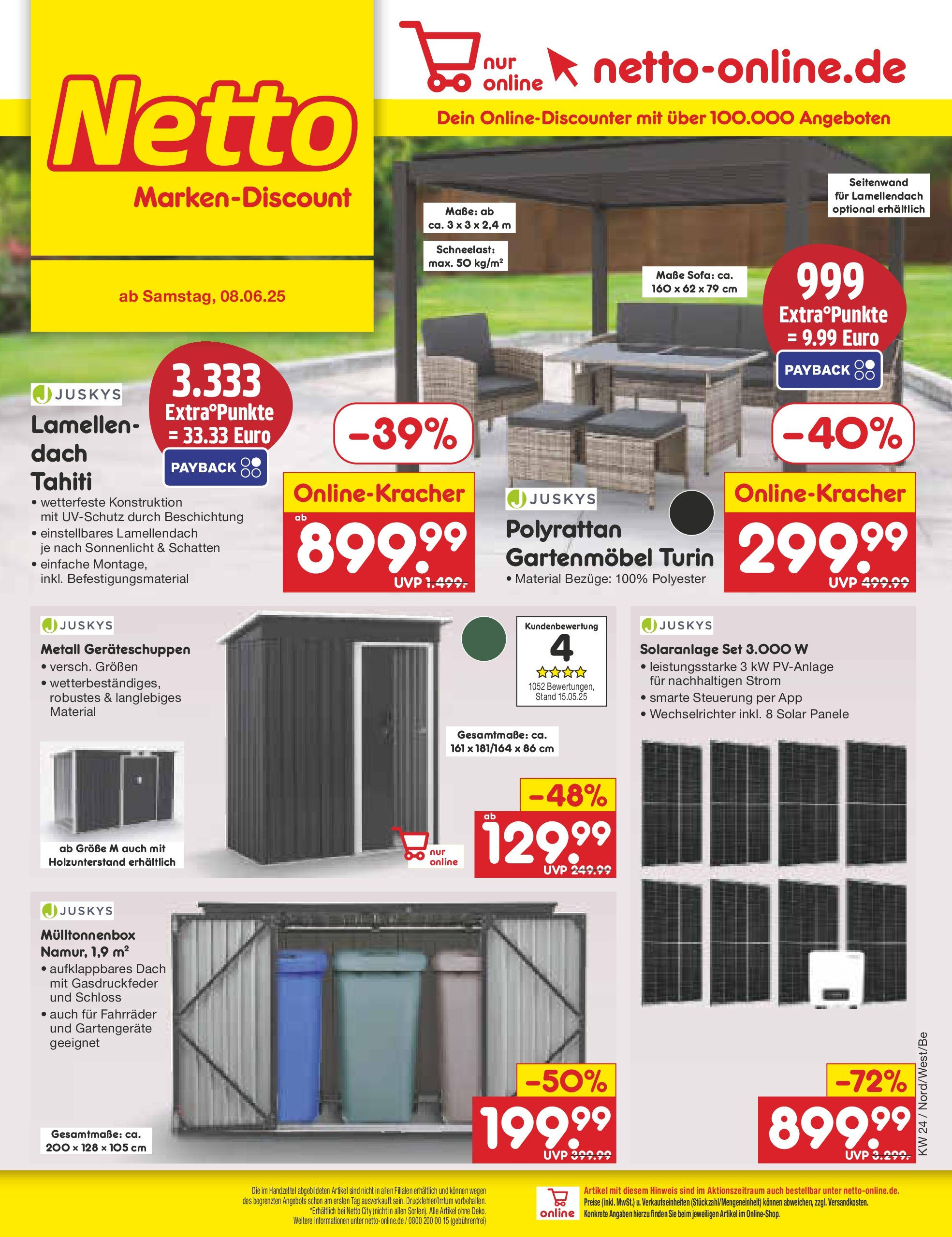 Netto Marken-Discount prospekt Berlin-Spandau (ab 10.06.2025) » Angebote | Seite: 34 | Produkte: Sofa, Gartenmöbel Netto Marken-Discount prospekt Berlin-Spandau (ab 10.06.2025) » Angebote | Seite: 34 | Produkte: Sofa, Gartenmöbel