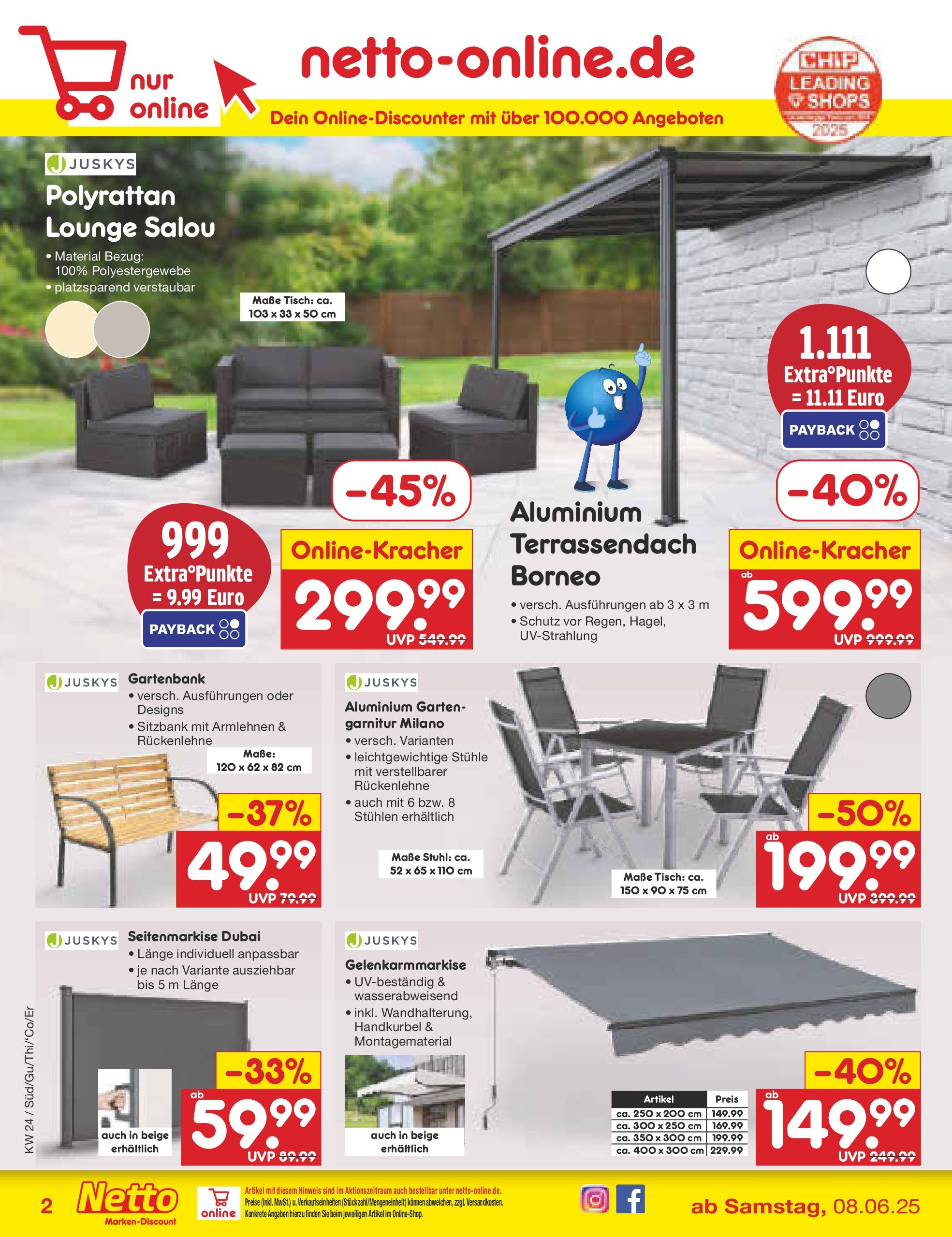 Netto Marken-Discount prospekt Selb (ab 10.06.2025) » Angebote | Seite: 36 | Produkte: Sitzbank, Tisch, Stuhl Netto Marken-Discount prospekt Selb (ab 10.06.2025) » Angebote | Seite: 36 | Produkte: Sitzbank, Tisch, Stuhl