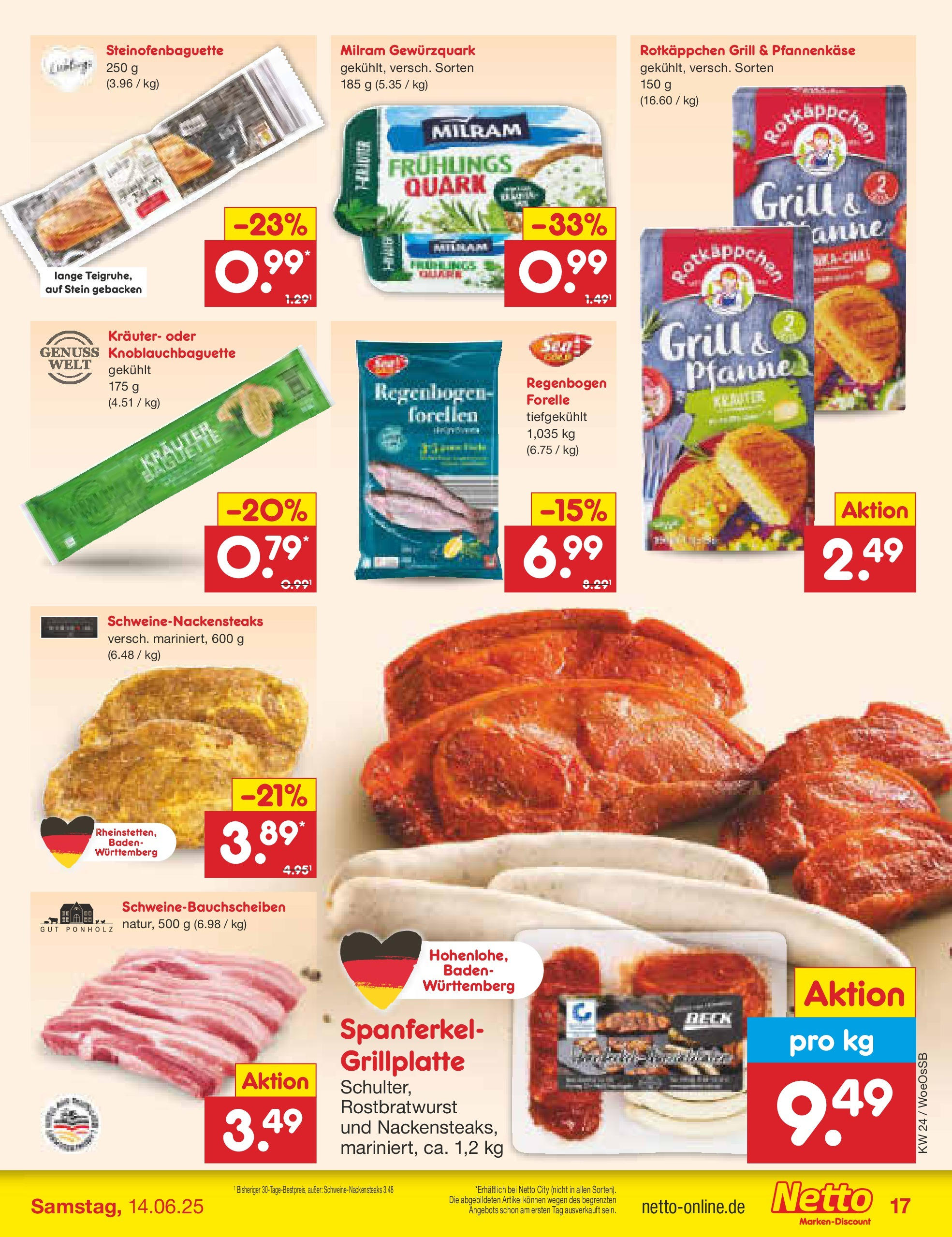 Netto Marken-Discount prospekt Gemmingen (ab 10.06.2025) » Angebote | Seite: 21 | Produkte: Grill, Baguette, Milram, Rotkäppchen Netto Marken-Discount prospekt Gemmingen (ab 10.06.2025) » Angebote | Seite: 21 | Produkte: Grill, Baguette, Milram, Rotkäppchen