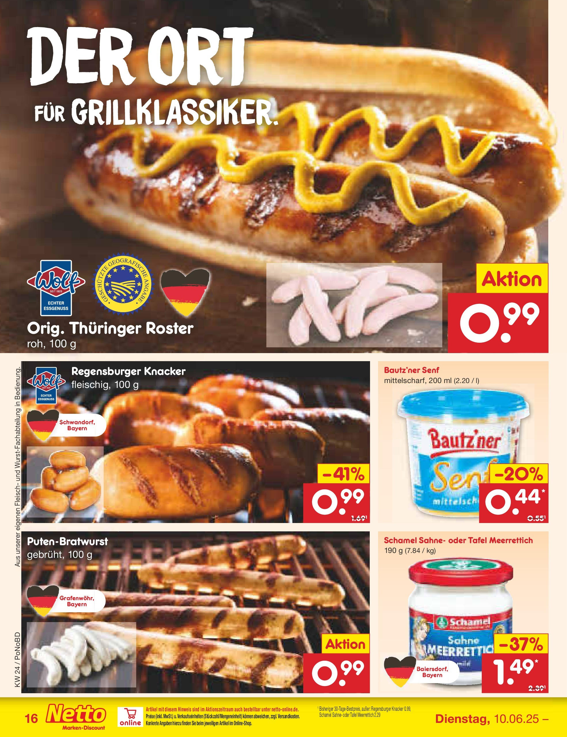 Netto Marken-Discount prospekt Selb (ab 10.06.2025) » Angebote | Seite: 20 | Produkte: Sahne, Fleisch Netto Marken-Discount prospekt Selb (ab 10.06.2025) » Angebote | Seite: 20 | Produkte: Sahne, Fleisch