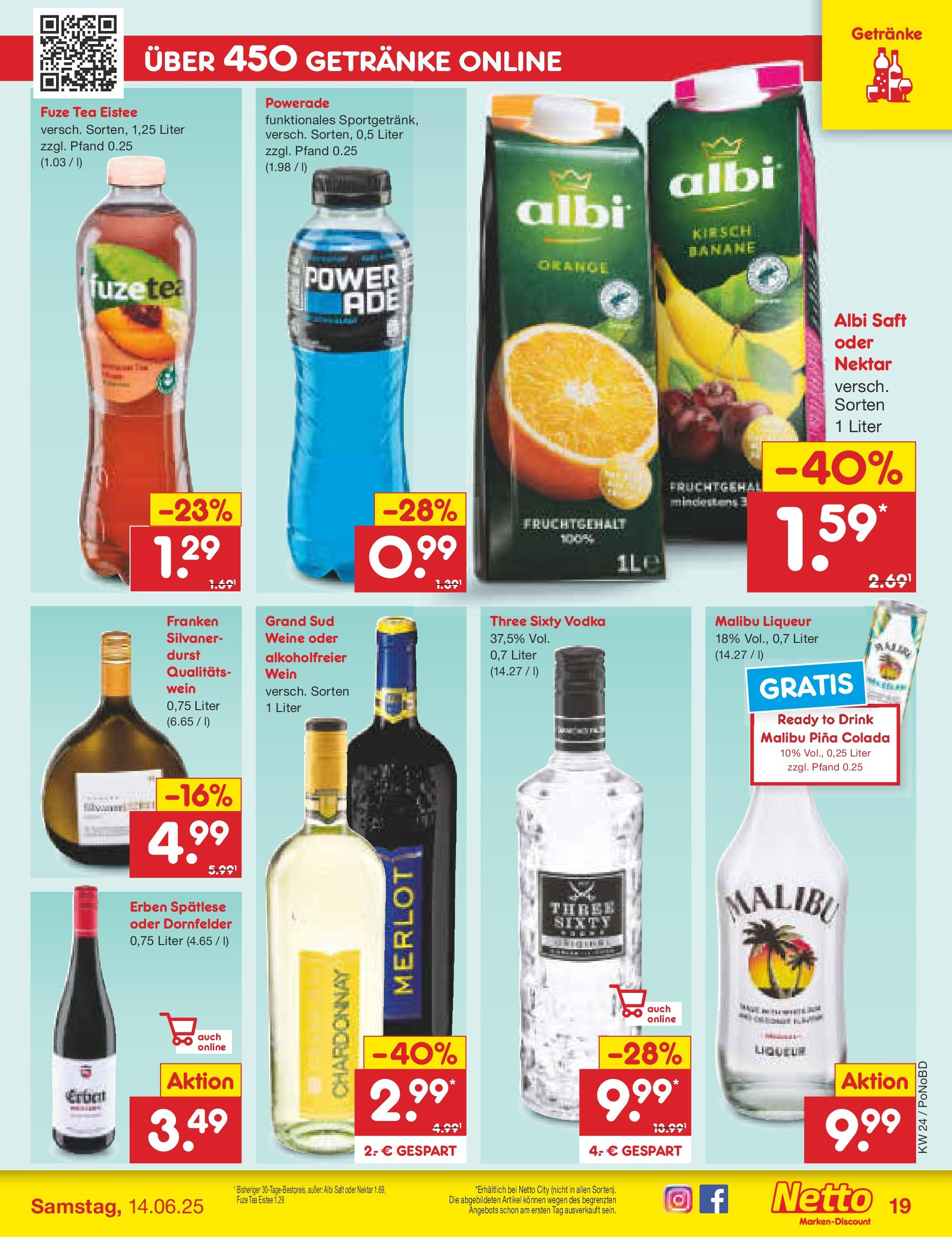 Netto Marken-Discount prospekt Selb (ab 10.06.2025) » Angebote | Seite: 27 | Produkte: Merlot, Grand sud, Saft, Vodka Netto Marken-Discount prospekt Selb (ab 10.06.2025) » Angebote | Seite: 27 | Produkte: Merlot, Grand sud, Saft, Vodka