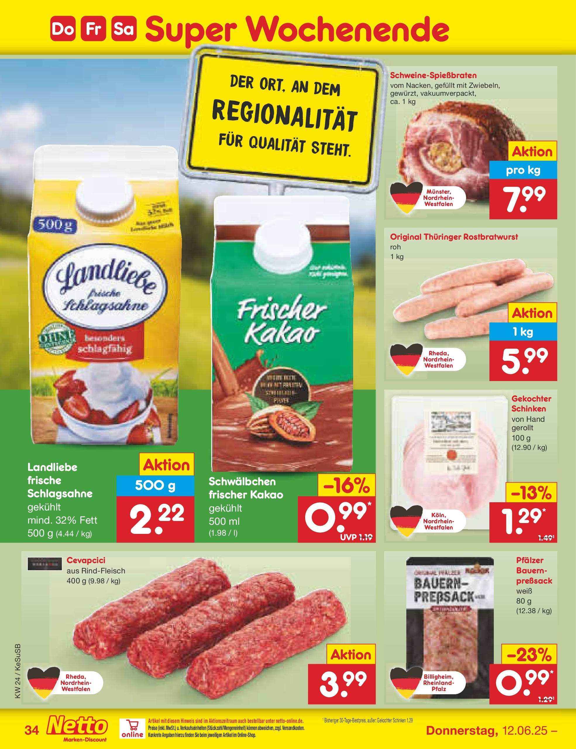 Netto Marken-Discount prospekt Kruft (ab 10.06.2025) » Angebote | Seite: 52 | Produkte: Schlagsahne, Cevapcici, Schinken, Rindfleisch Netto Marken-Discount prospekt Kruft (ab 10.06.2025) » Angebote | Seite: 52 | Produkte: Schlagsahne, Cevapcici, Schinken, Rindfleisch