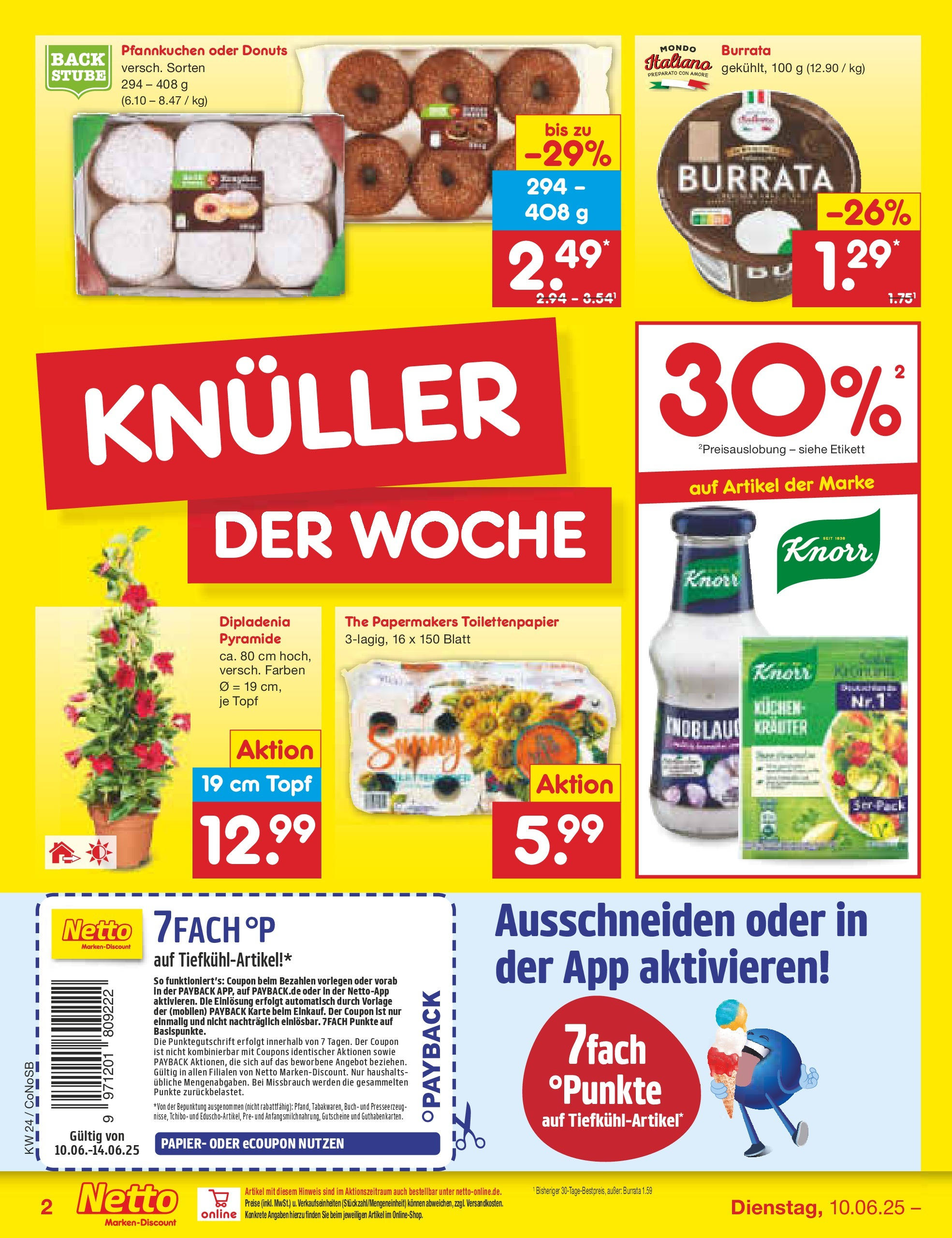 Netto Marken-Discount prospekt Kloster Lehnin (ab 10.06.2025) » Angebote | Seite: 2 | Produkte: Knorr, Pfannkuchen, Kuchen, Toilettenpapier Netto Marken-Discount prospekt Kloster Lehnin (ab 10.06.2025) » Angebote | Seite: 2 | Produkte: Knorr, Pfannkuchen, Kuchen, Toilettenpapier