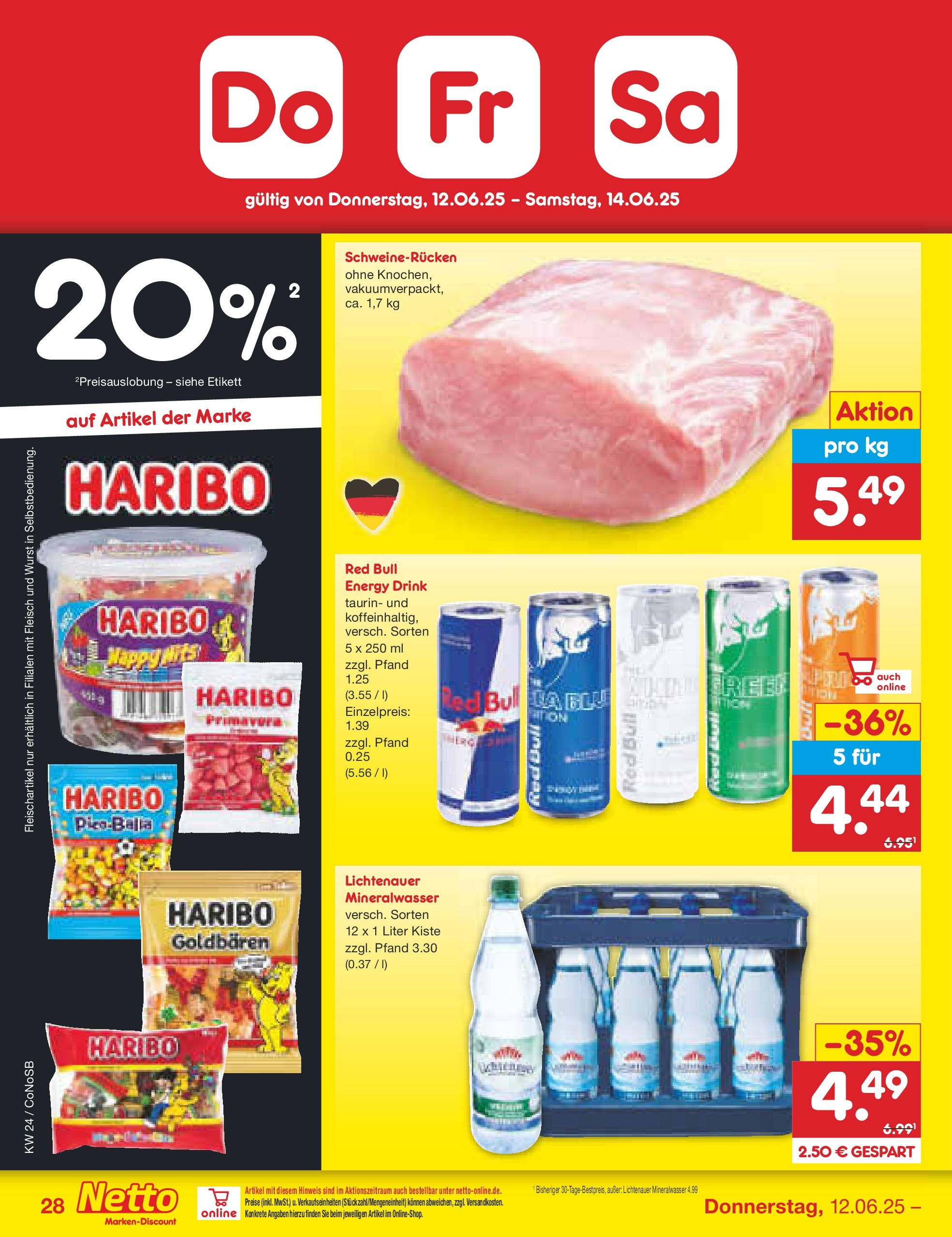 Netto Marken-Discount prospekt Kloster Lehnin (ab 10.06.2025) » Angebote | Seite: 46 | Produkte: Red bull, Energy, Wurst, Fleisch Netto Marken-Discount prospekt Kloster Lehnin (ab 10.06.2025) » Angebote | Seite: 46 | Produkte: Red bull, Energy, Wurst, Fleisch