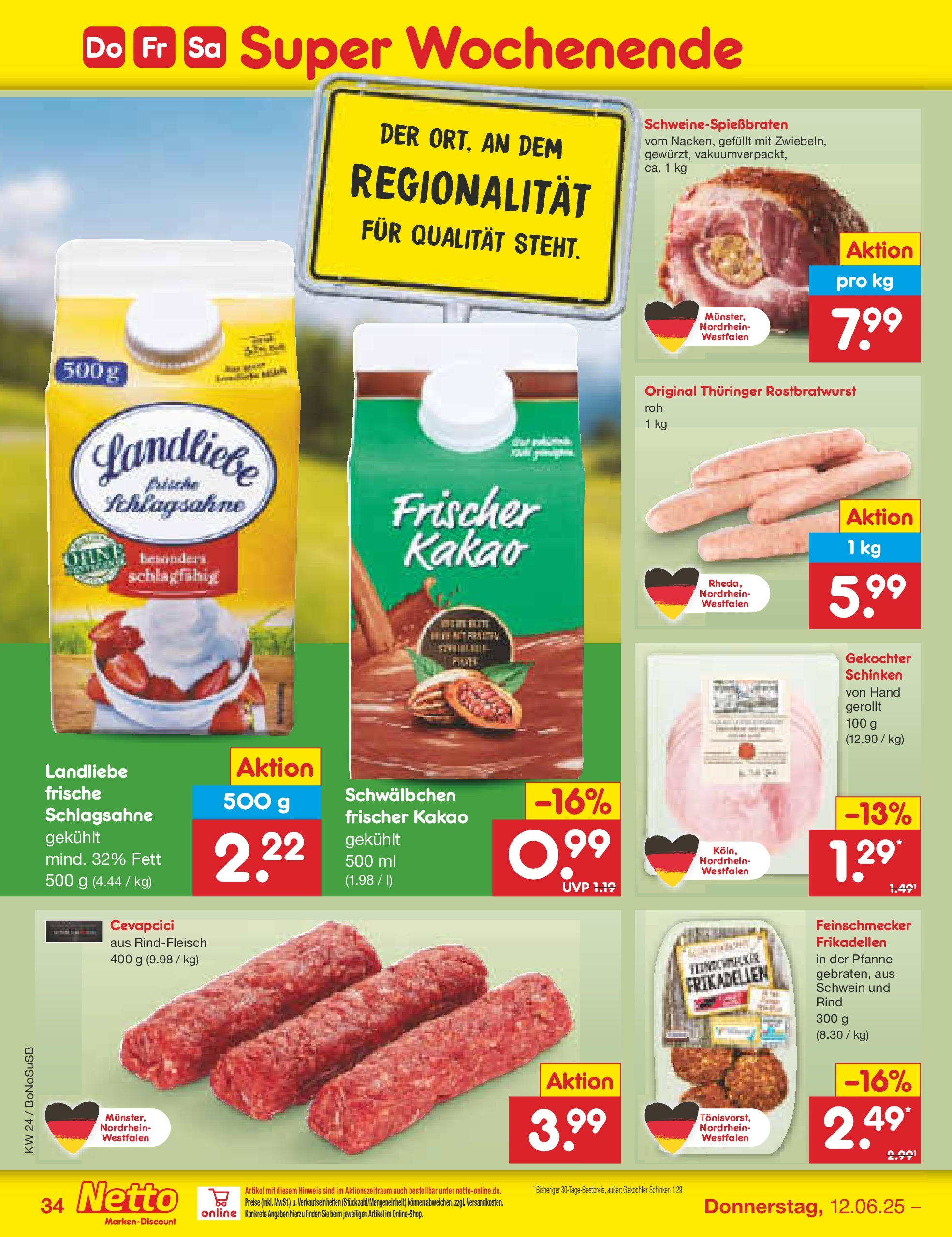 Netto Marken-Discount prospekt Stadtlohn (ab 10.06.2025) » Angebote | Seite: 52 | Produkte: Schlagsahne, Cevapcici, Schinken, Rindfleisch Netto Marken-Discount prospekt Stadtlohn (ab 10.06.2025) » Angebote | Seite: 52 | Produkte: Schlagsahne, Cevapcici, Schinken, Rindfleisch