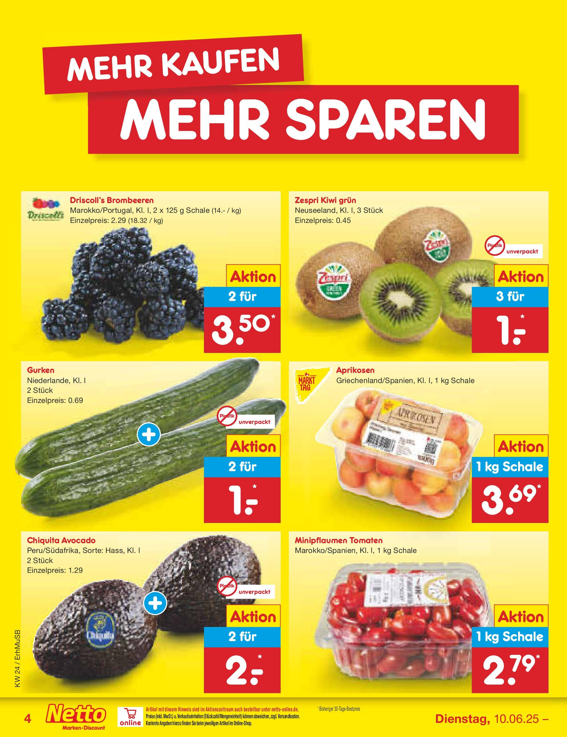Netto Marken-Discount Prospekt (ab 10.06.2025) » Angebote | Seite: 4 Netto Marken-Discount Prospekt (ab 10.06.2025) » Angebote | Seite: 4