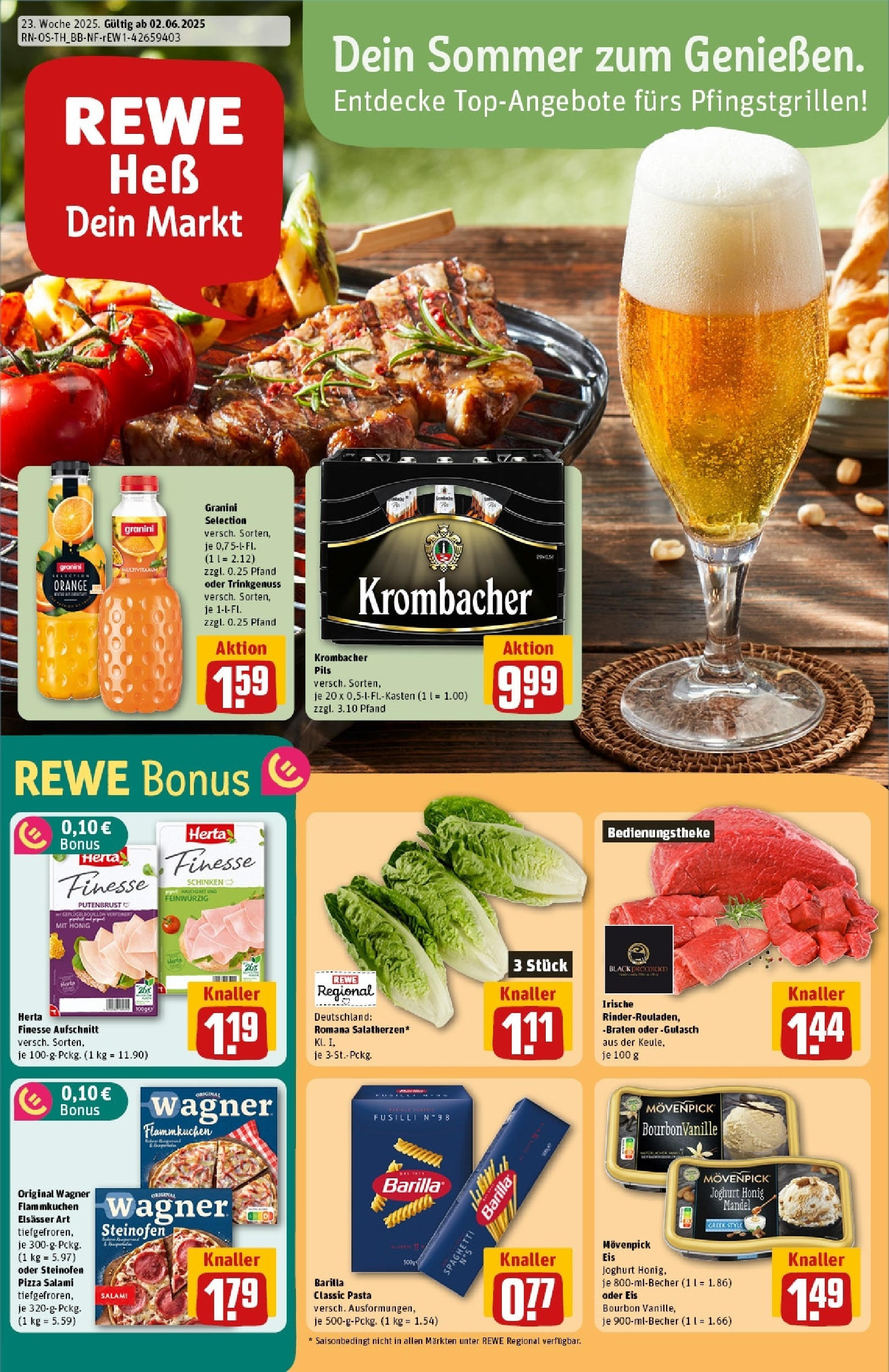 REWE Prospekt ab 01.06.2025 nächste Woche - Prospekt Dornburg-Camburg Vorschau von dem Prospekt des Geschäftes Rewe, gültig ab dem 01.06.2025