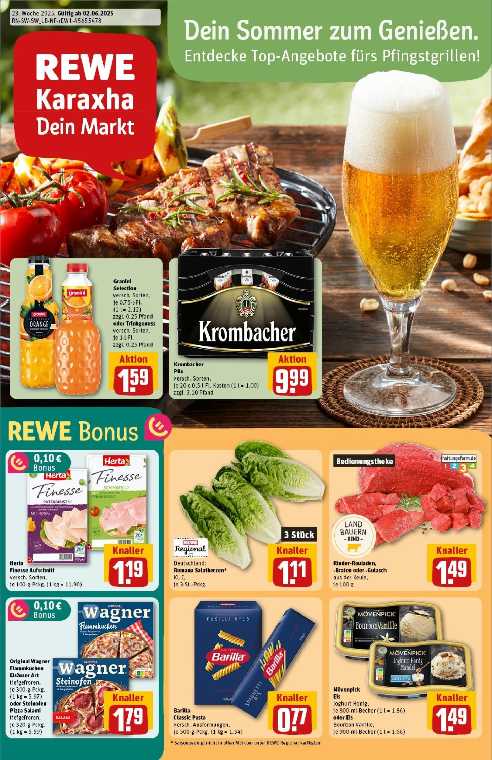 REWE Prospekt ab 01.06.2025 nächste Woche - Prospekt Konstanz / Petershausen Vorschau von dem Prospekt des Geschäftes Rewe, gültig ab dem 01.06.2025