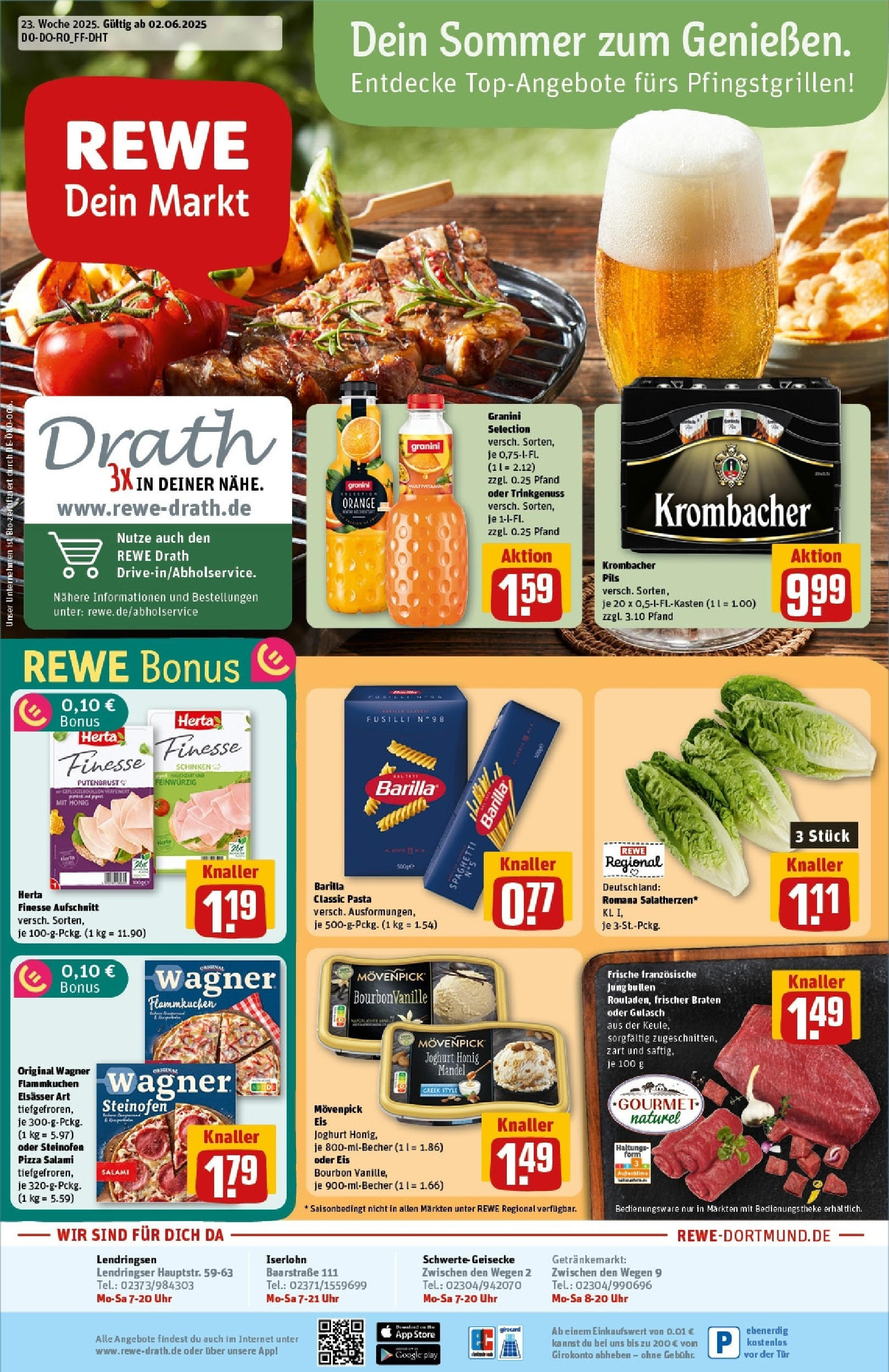 REWE Prospekt ab 01.06.2025 nächste Woche - Prospekt Schwerte Vorschau von dem Prospekt des Geschäftes Rewe, gültig ab dem 01.06.2025