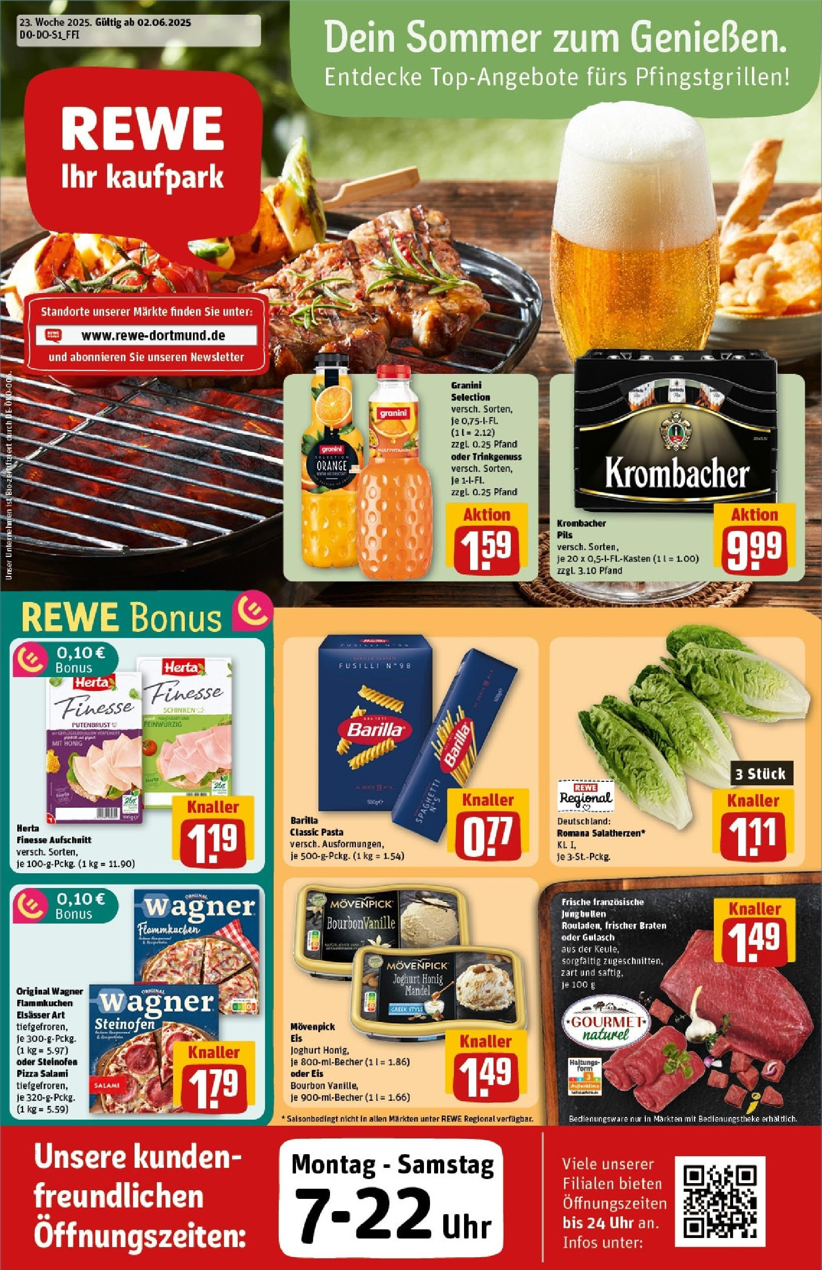 REWE Prospekt ab 01.06.2025 nächste Woche - Prospekt Schalksmühle Vorschau von dem Prospekt des Geschäftes Rewe, gültig ab dem 01.06.2025