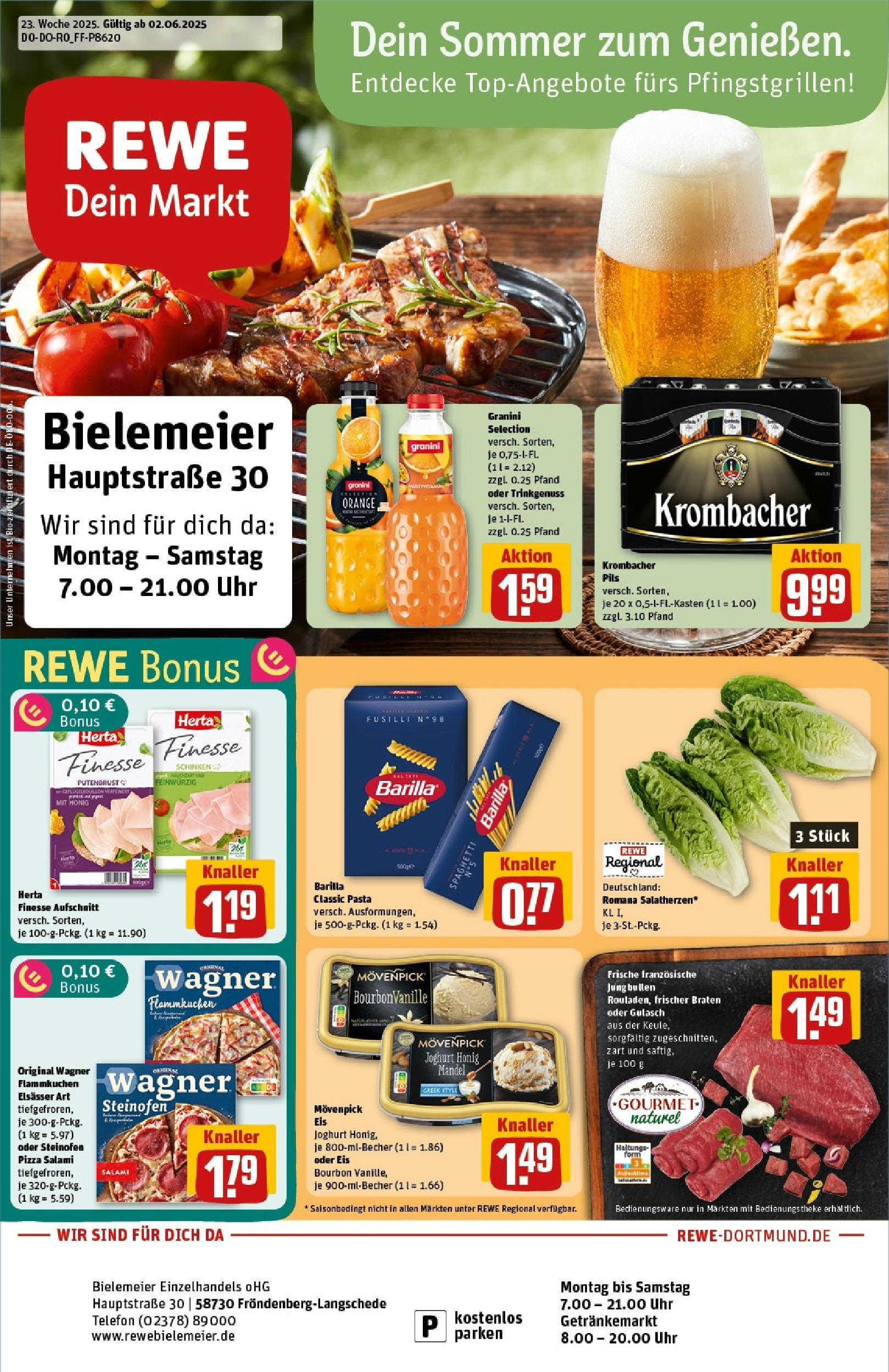 REWE Prospekt ab 01.06.2025 nächste Woche - Prospekt Fröndenberg	
