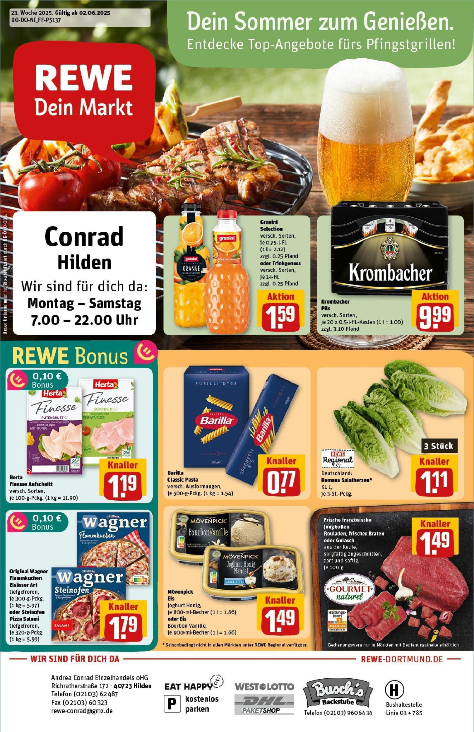 REWE Prospekt ab 01.06.2025 nächste Woche - Prospekt Hilden	