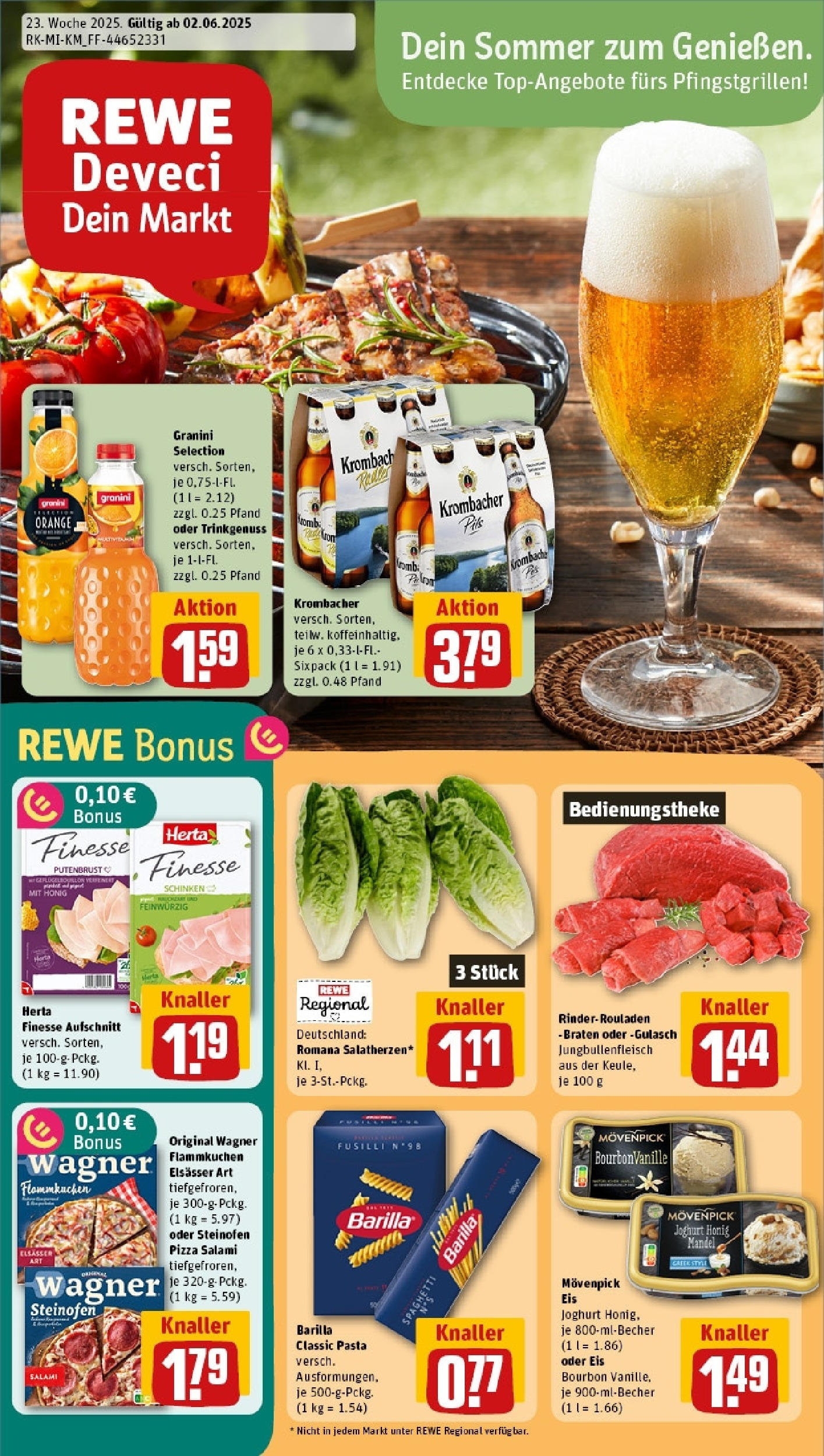 REWE Prospekt ab 01.06.2025 nächste Woche - Prospekt Frankfurt / Gateway Gardens Vorschau von dem Prospekt des Geschäftes Rewe, gültig ab dem 01.06.2025