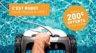 Jusqu'à 200€ offerts en bon d'achat* sur une sélection de robots de piscine