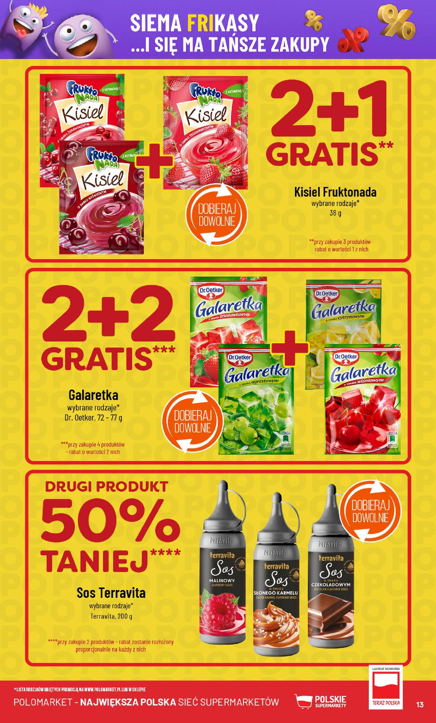 POLOmarket gazetka od jutra (04.06.2025) - Nowa PDF | Strona: 13 | Produkty: Galaretka, Sos