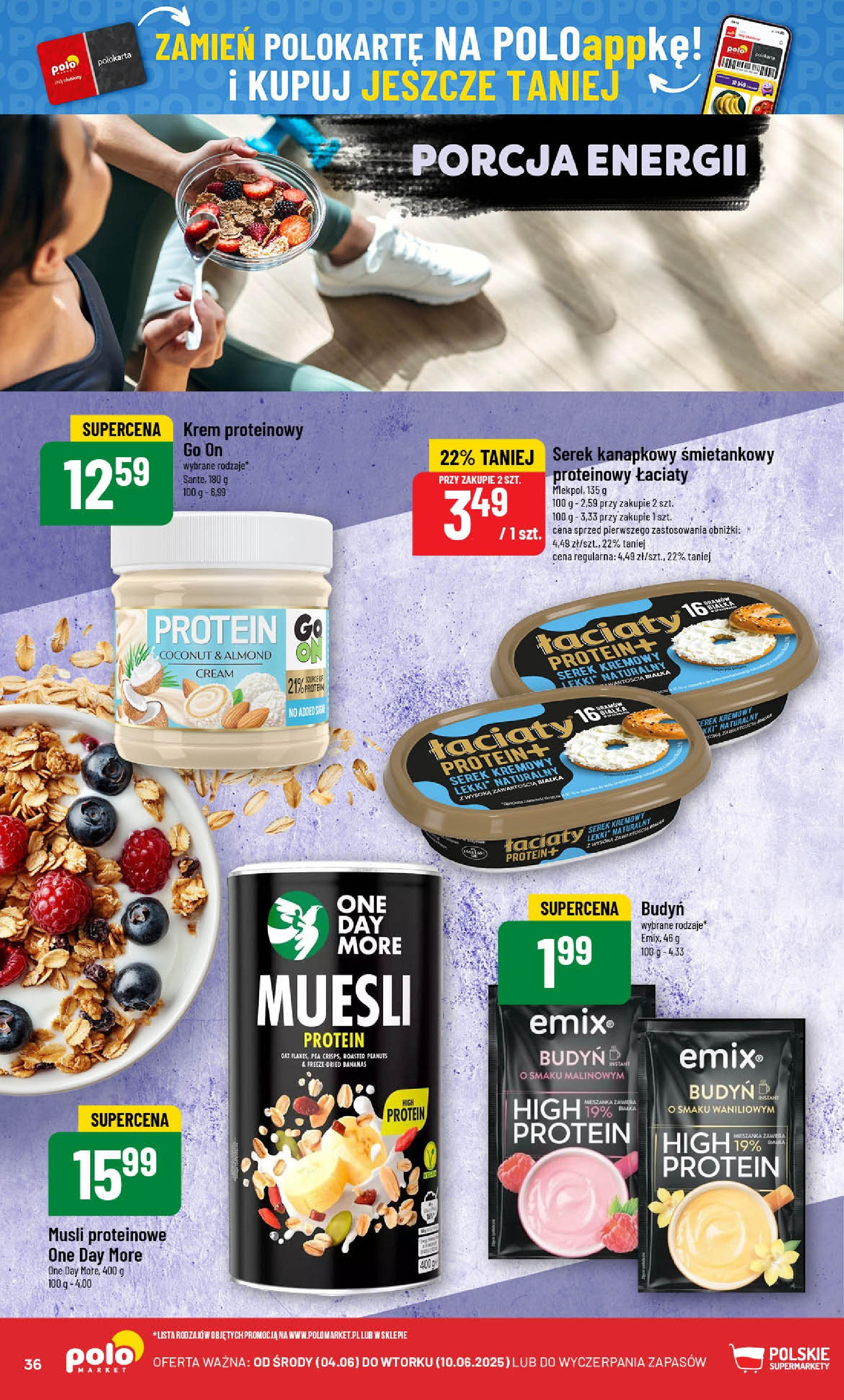 POLOmarket gazetka od jutra (04.06.2025) - Nowa PDF | Strona: 36 | Produkty: Serek kanapkowy, Cream cheese, Serek, Sushi