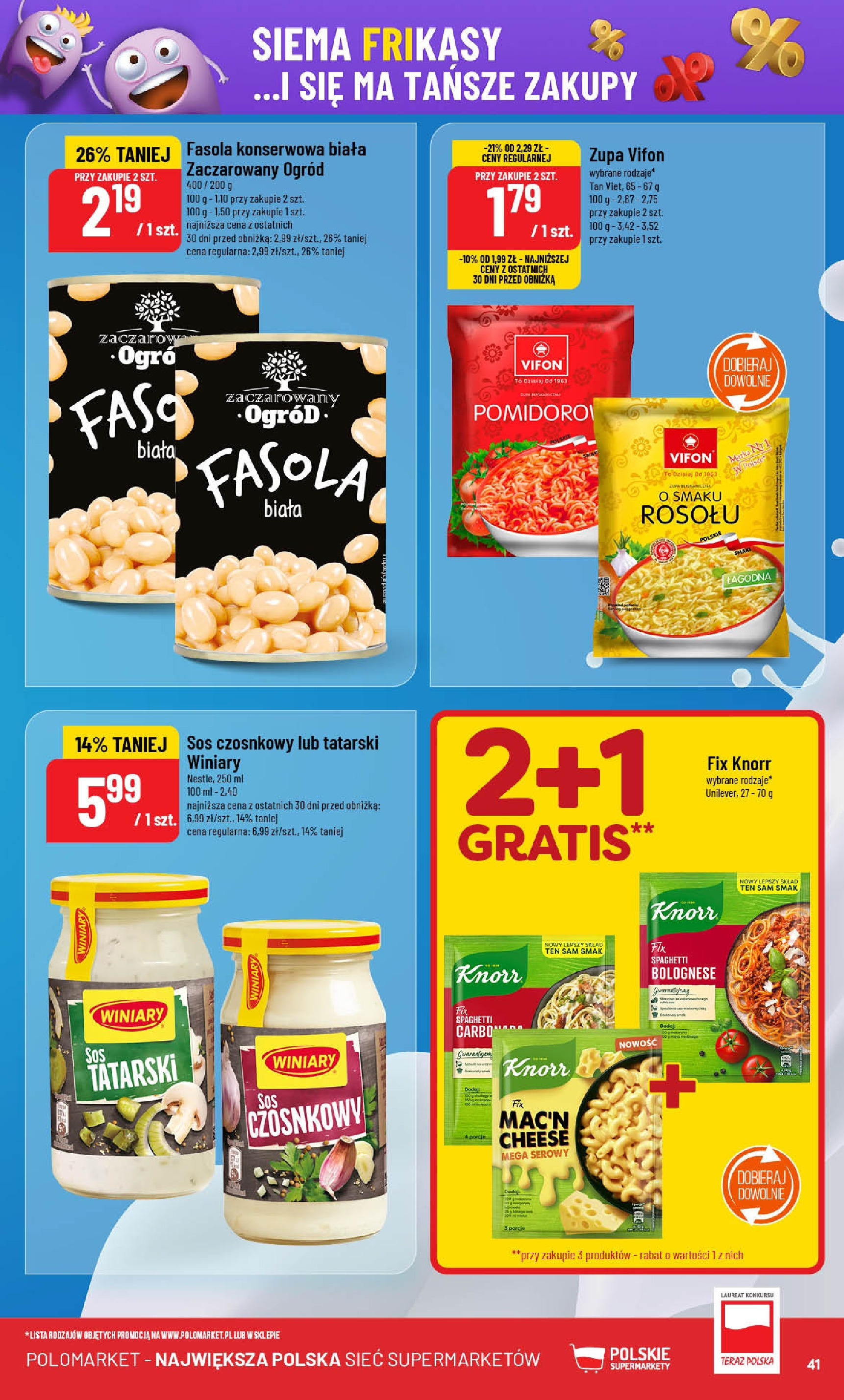 POLOmarket gazetka od jutra (04.06.2025) - Nowa PDF | Strona: 41 | Produkty: Sos czosnkowy, Vifon, Zupa, Sos