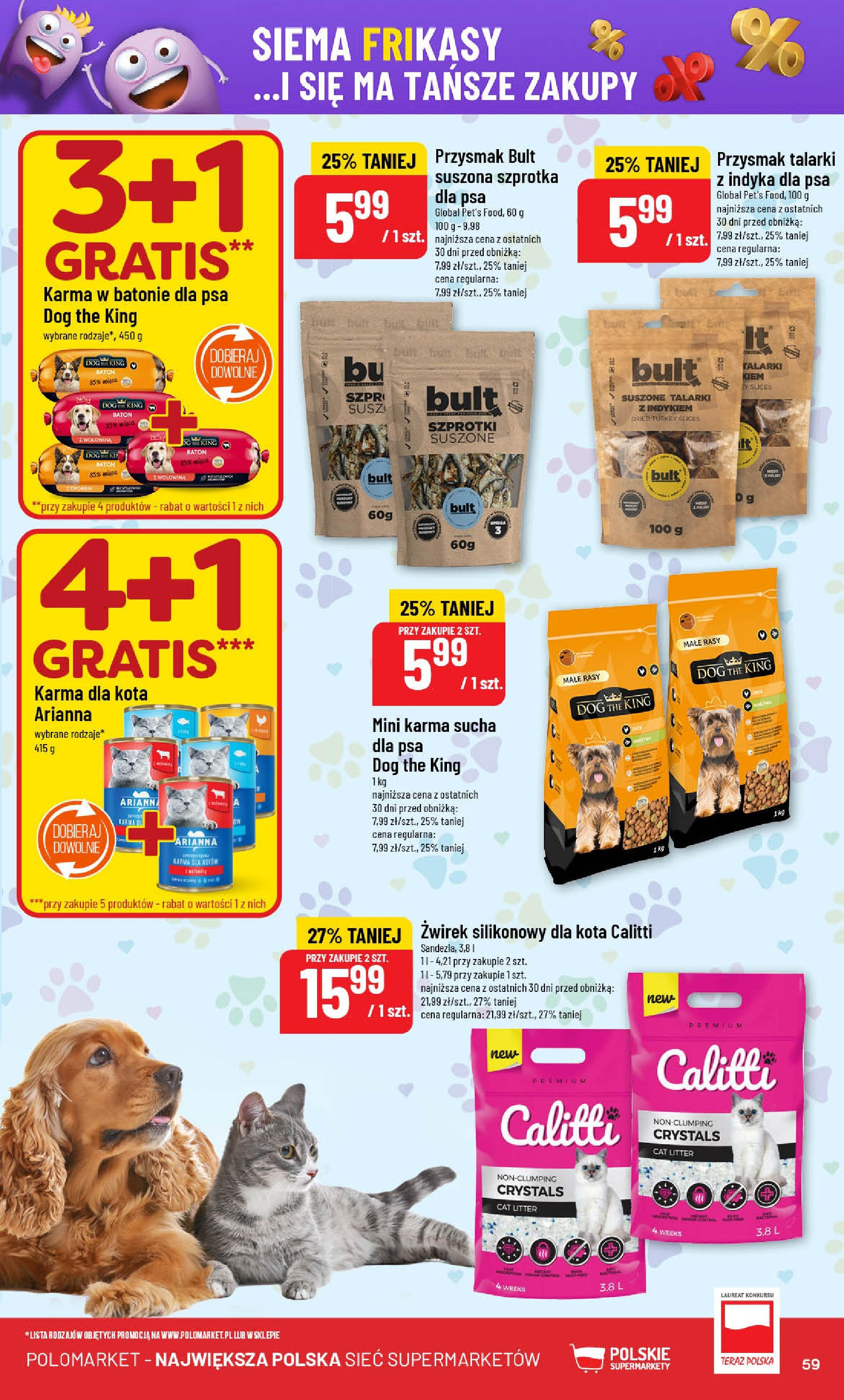 POLOmarket gazetka od jutra (04.06.2025) - Nowa PDF | Strona: 59 | Produkty: Baton, Karma dla kota, Wołowina