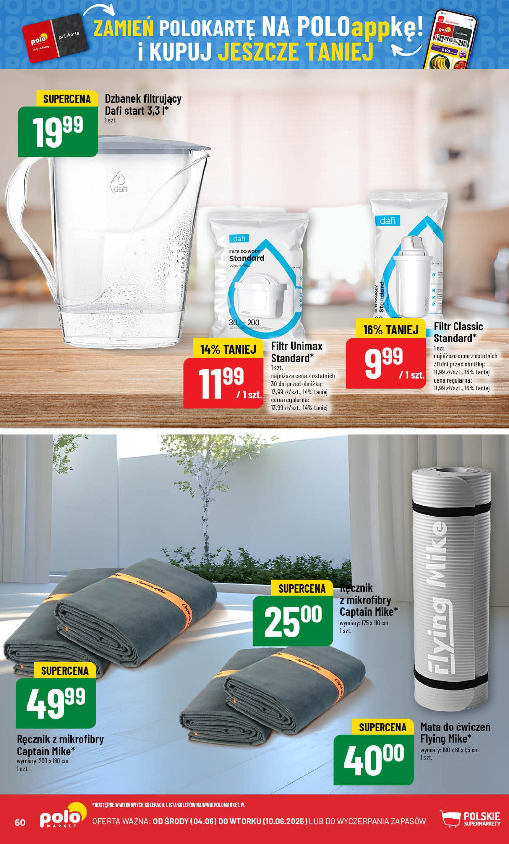 POLOmarket gazetka od jutra (04.06.2025) - Nowa PDF | Strona: 60 | Produkty: Dzbanek, Filtr do wody, Dzbanek filtrujący, Dzbanek filtrujący dafi