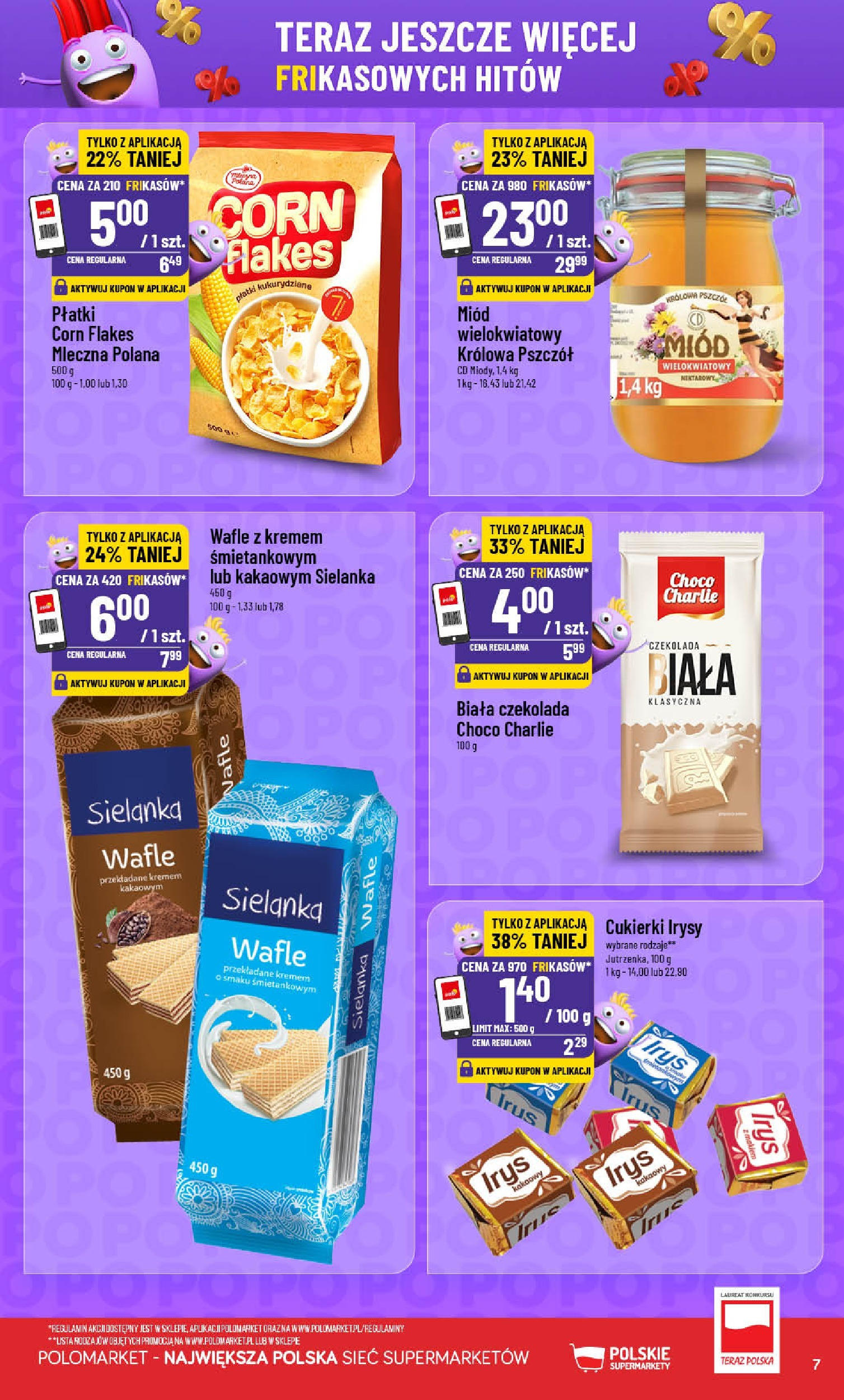 POLOmarket gazetka od jutra (04.06.2025) - Nowa PDF | Strona: 7 | Produkty: Miód, Wafle, Czekolada, Cukierki