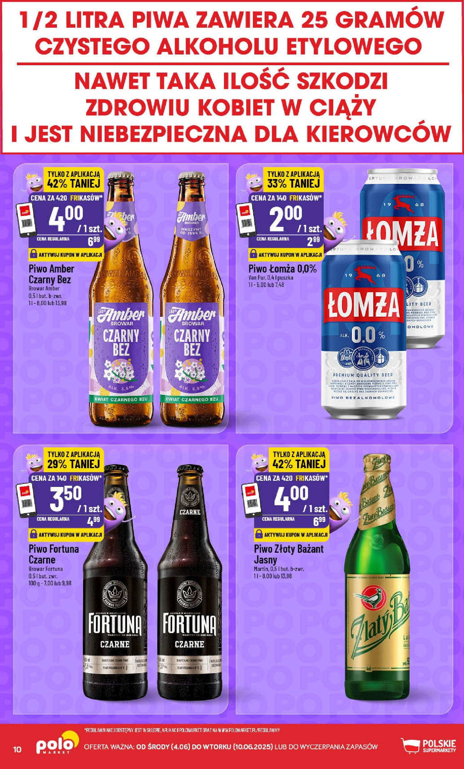 POLOmarket gazetka od jutra (04.06.2025) - Nowa PDF | Strona: 10 | Produkty: Piwo