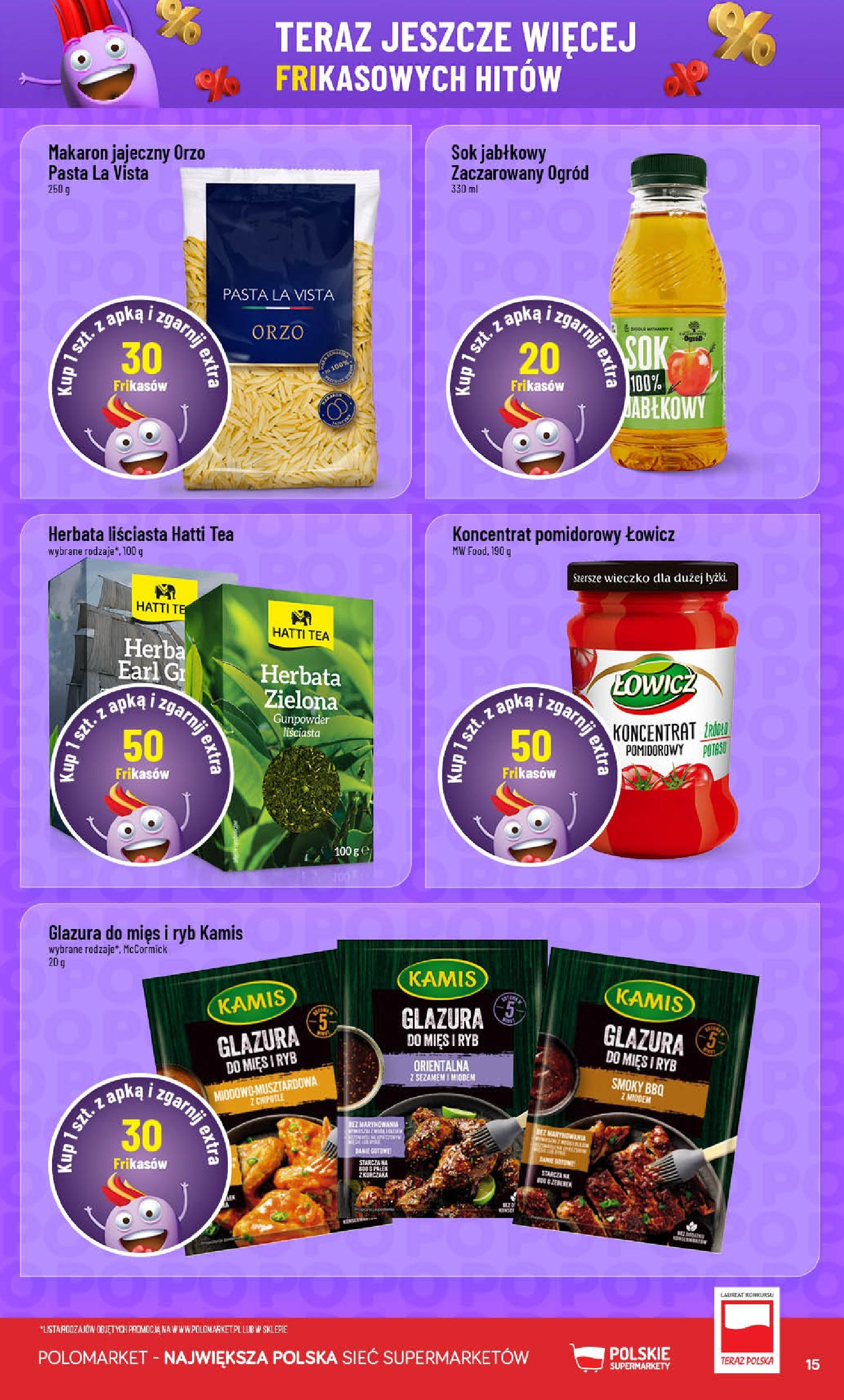 POLOmarket gazetka od jutra (04.06.2025) - Nowa PDF | Strona: 15 | Produkty: Herbata liściasta, Sok jabłkowy, Sok, Herbata